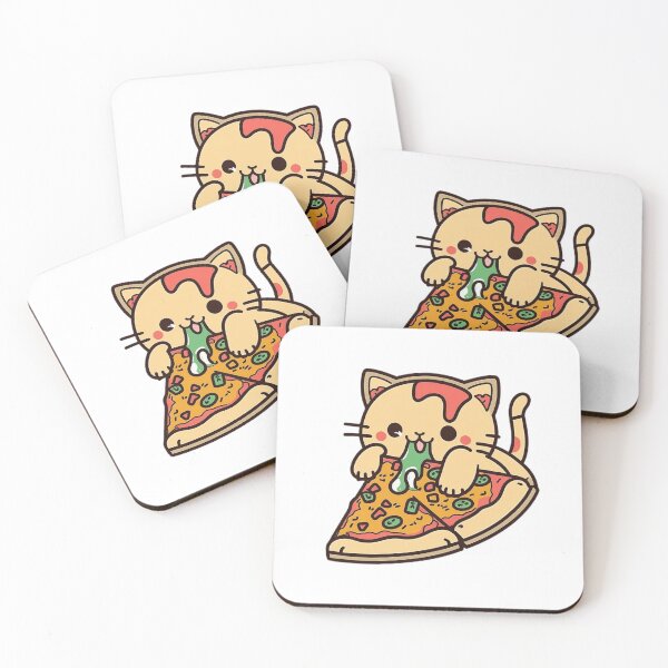 Item preview, Cat Eating Pizza Kawaai designed and sold by joseluislopez.