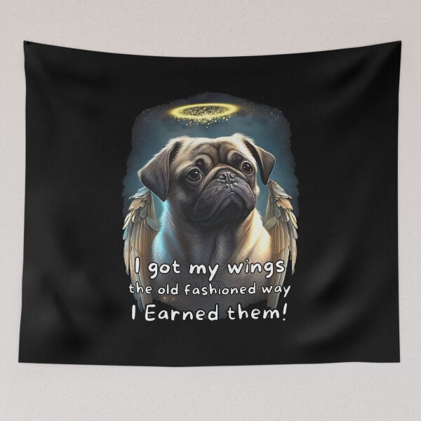 Item preview, Angel dogs - Pug designed and sold by SteampunkMoai.