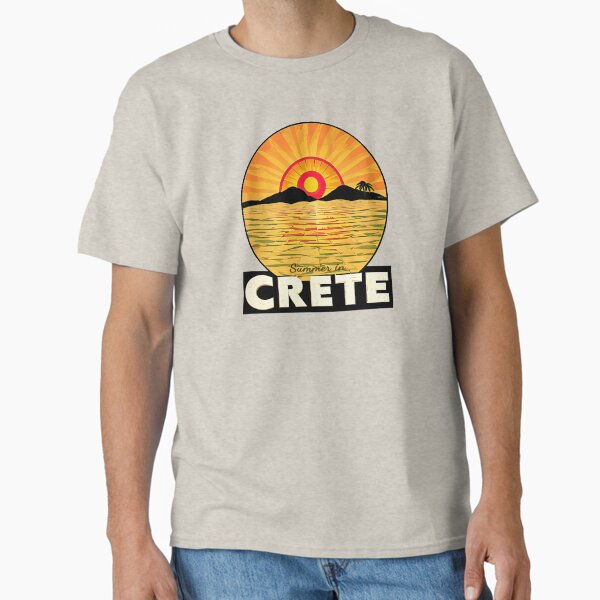 Item preview, "Summer in Crete v4" Show Your Love for Crete with a Unique Retro Vintage style Design designed and sold by nicpa-art.