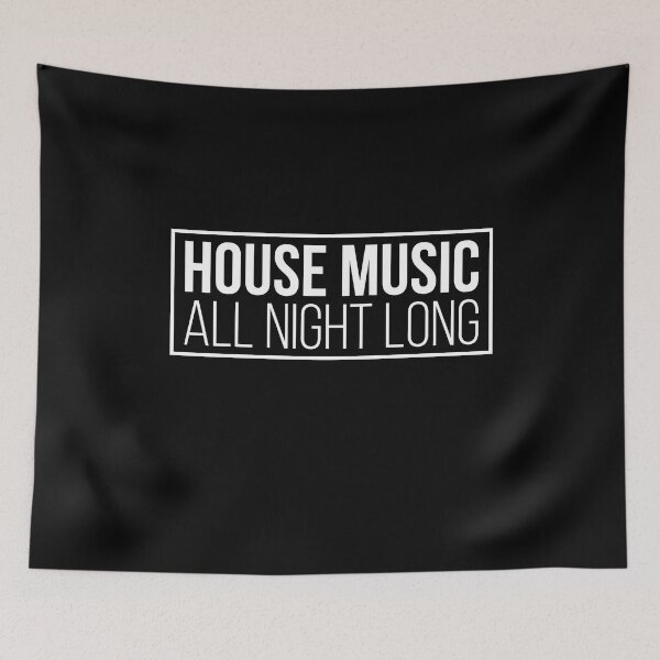 Item preview, House Music All Night Long Stylish EDM DJ designed and sold by mBshirts.