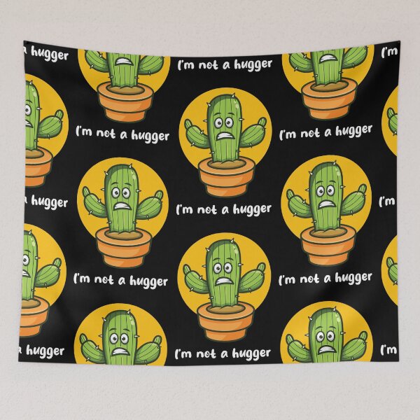 Item preview, Not a hugger cactus (on dark colors) designed and sold by messy-nessie.