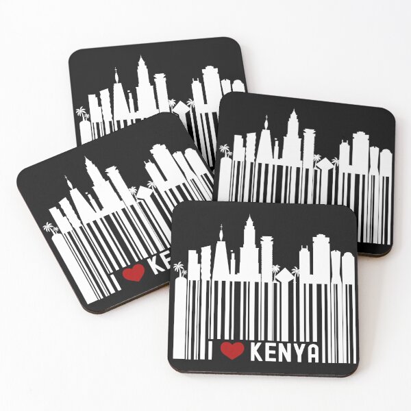 Item preview, Amo Kenia Nairobi Skyline Barcode - Negro designed and sold by PearlMoonGrapes.