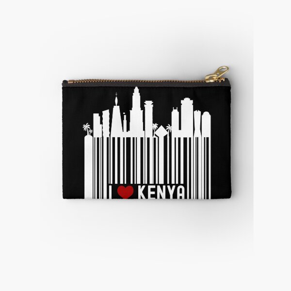 Item preview, I Love Kenya Nairobi Skyline Barcode - Black designed and sold by PearlMoonGrapes.