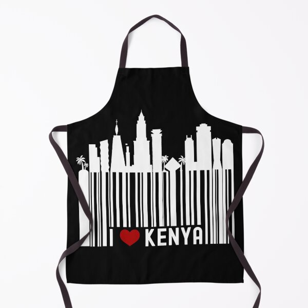 Item preview, I Love Kenya Nairobi Skyline Barcode - Black designed and sold by PearlMoonGrapes.