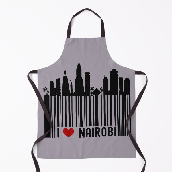 Item preview, I Love Nairobi | Nairobi, Kenya Skyline Barcode - Grey designed and sold by PearlMoonGrapes.