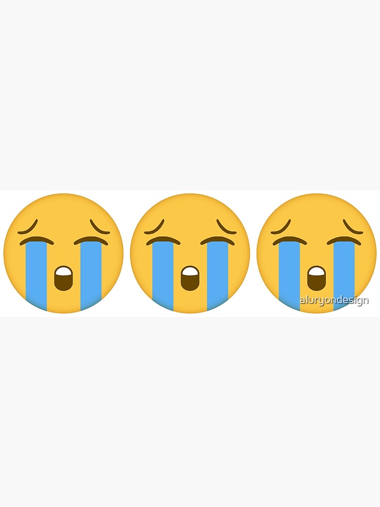 Free Loudly Crying Face Emoji Icon - Download in Line Style