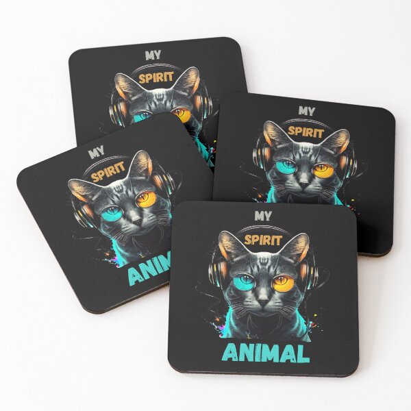 Item preview, Cat is My Spirit Animal, Gaming Raving Cat Listening to Music, Cat wearing Headphones with Glasses designed and sold by barretp27.