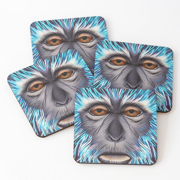 Item preview, Tribal Blue Monkey Face designed and sold by itzbart.