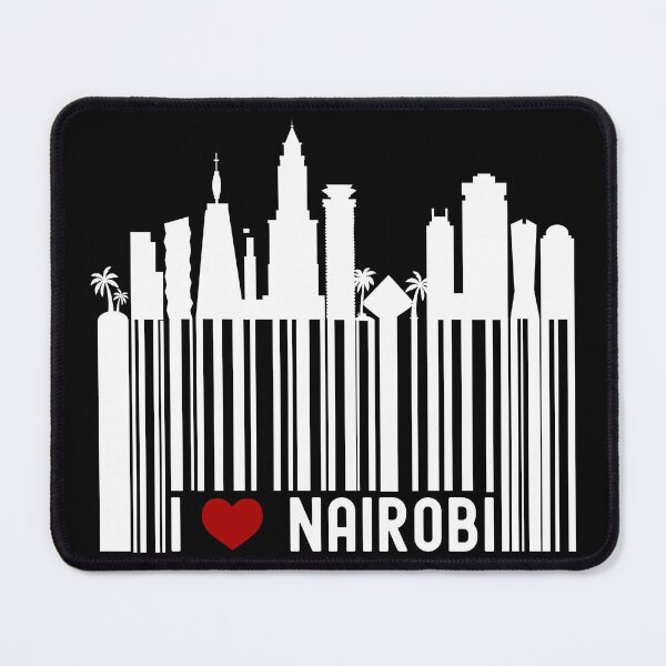 Item preview, I Love Nairobi | Nairobi, Kenya Skyline Barcode - Black designed and sold by PearlMoonGrapes.