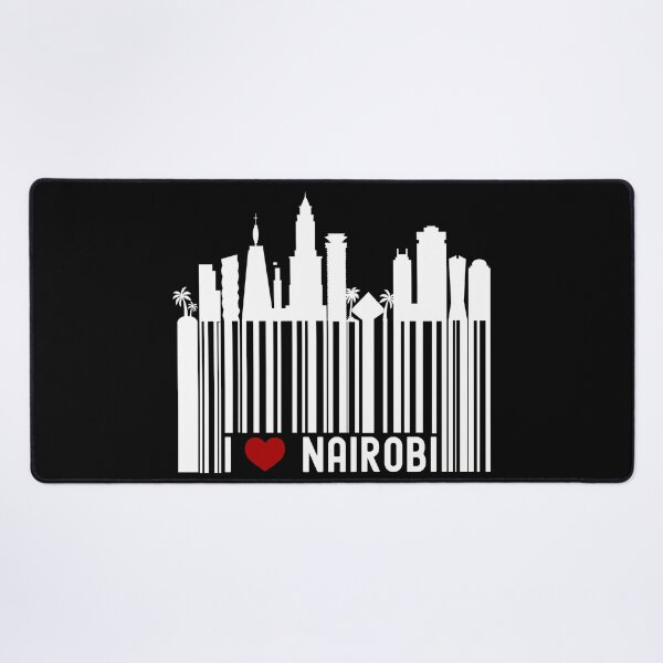Item preview, I Love Nairobi | Nairobi, Kenya Skyline Barcode - Black designed and sold by PearlMoonGrapes.