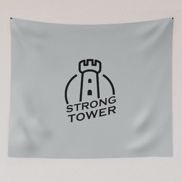Item preview, Strong Tower - A christian Design in solid color designed and sold by berea.cl.