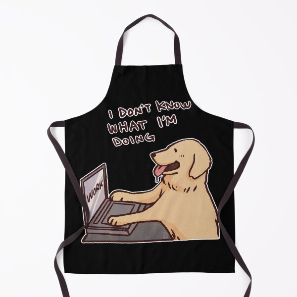 Item preview, Golden retriever working | I don't know what I'm doing | Funny golden retriever memes designed and sold by Golden Turtle Studio.
