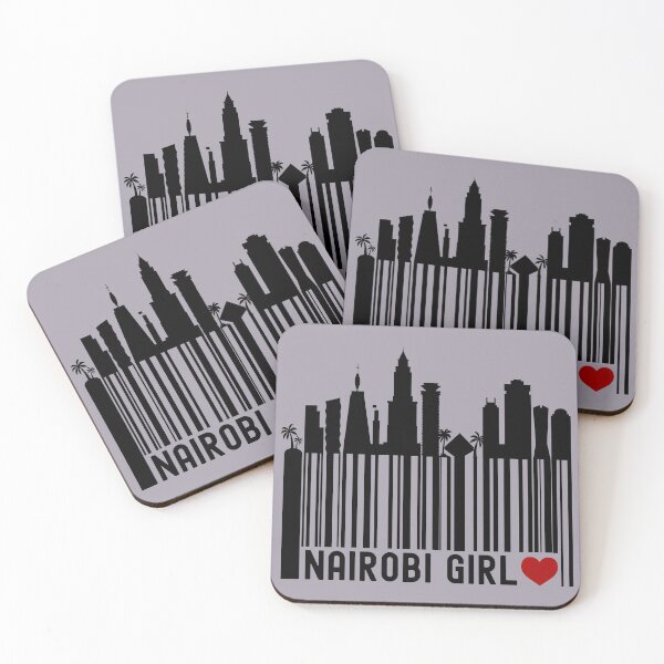 Item preview, chica nairobi | Código de barras del horizonte de Nairobi, Kenia - Gris designed and sold by PearlMoonGrapes.