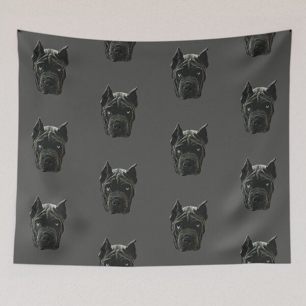 Item preview, Cane Corso Cartoon Art Black Puppy Dog designed and sold by ElegantCat.