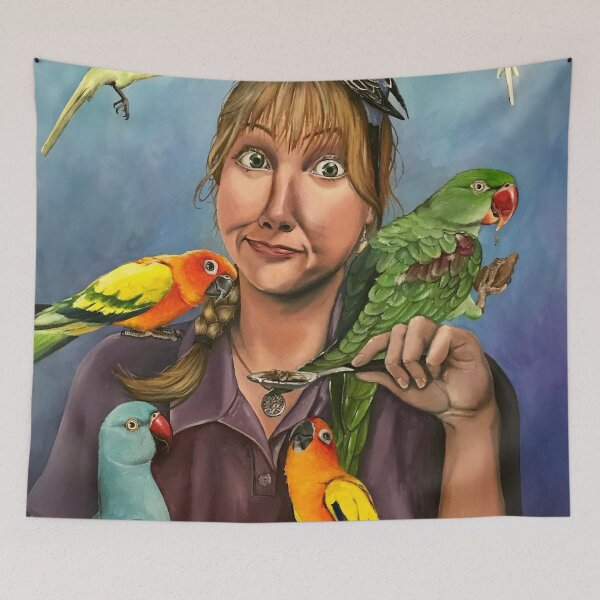 Item preview, Self-Portrait with Birds designed and sold by Skye Elizabeth  Carroll.