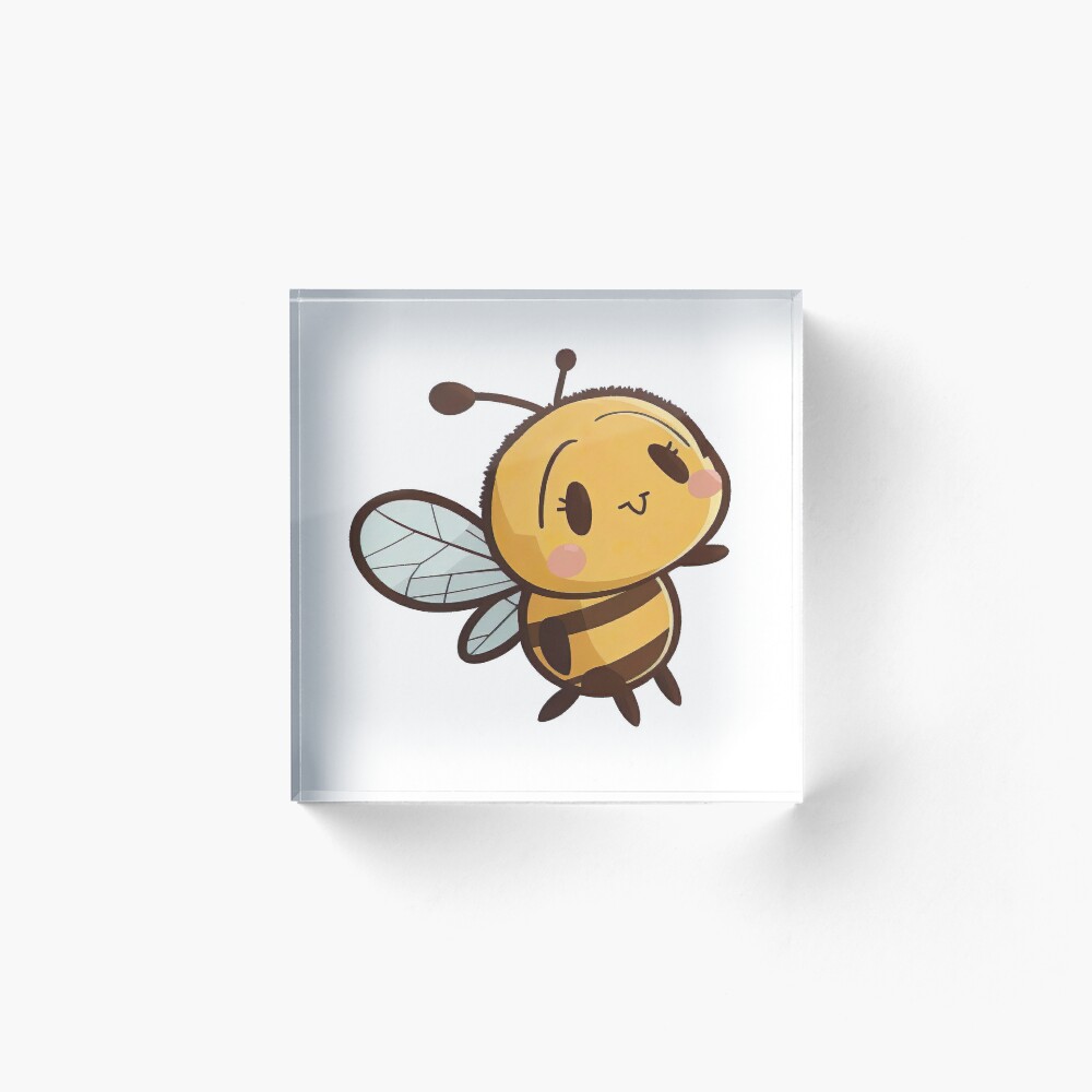 Bee Cute Kawaii Chibi Cartoon Honey Bee Hand Drawn Illustration