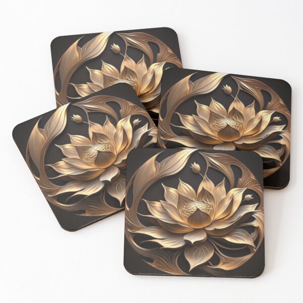 Item preview, Golden Lotus in zen circle designed and sold by Yuhiart.