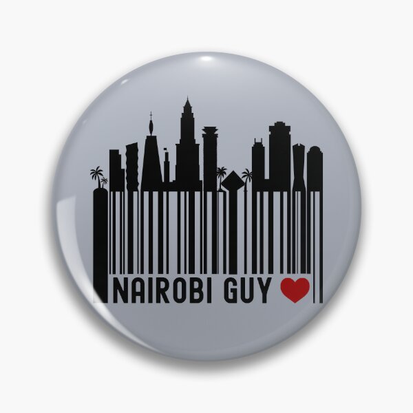 Item preview, Nairobi Guy | Nairobi, Kenya Skyline Barcode - Grey Blue designed and sold by PearlMoonGrapes.