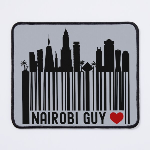 Item preview, Nairobi Guy | Nairobi, Kenya Skyline Barcode - Grey Blue designed and sold by PearlMoonGrapes.