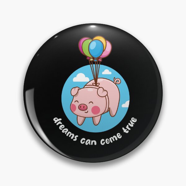 Item preview, Dreams come true flying pig (on dark colors) designed and sold by messy-nessie.