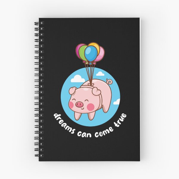 Item preview, Dreams come true flying pig (on dark colors) designed and sold by messy-nessie.