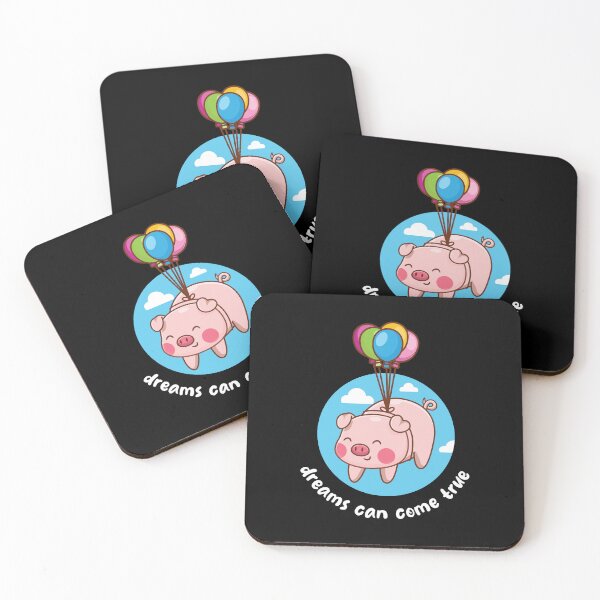 Item preview, Dreams come true flying pig (on dark colors) designed and sold by messy-nessie.