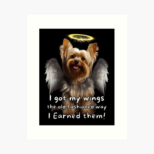 Item preview, Angel dogs - Yorkshire Terrier (Dark coat) designed and sold by SteampunkMoai.