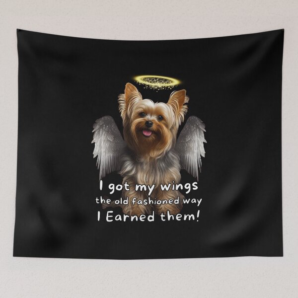 Item preview, Angel dogs - Yorkshire Terrier (Dark coat) designed and sold by SteampunkMoai.