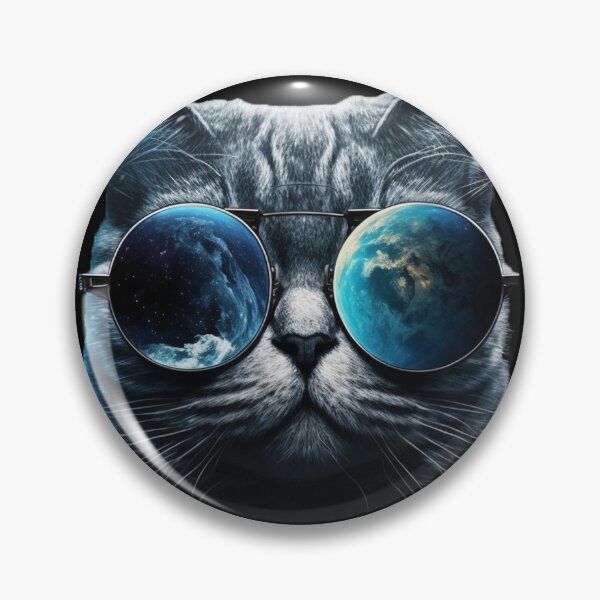 Item preview, Cat With Sunglasses Looking at The Earth designed and sold by Wasef Baker.