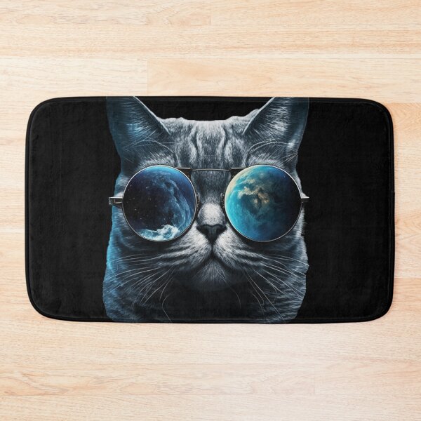 Item preview, Cat With Sunglasses Looking at The Earth designed and sold by Wasef Baker.
