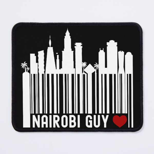 Item preview, Nairobi Guy | Nairobi, Kenya Skyline Barcode - Black designed and sold by PearlMoonGrapes.