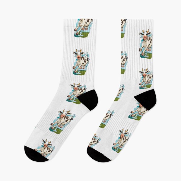 Item preview, Funny Farm Cartoon Milk Cow  designed and sold by BobilandStore.