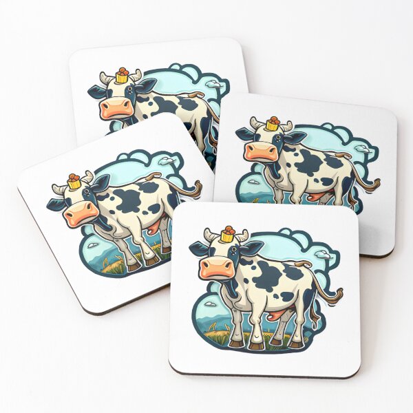 Item preview, Farm Cartoon Milk Cow  designed and sold by BobilandStore.