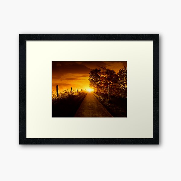 Light at the end Framed Art Print