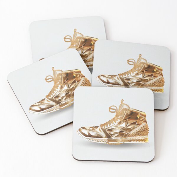 Item preview, Gold sneakers with the diamonds designed and sold by mybestpicture.