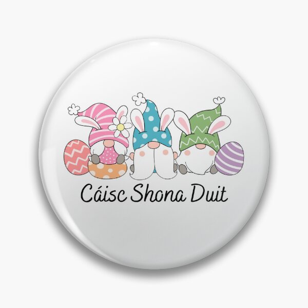 Item preview, Cáisc Shona Duit Gaeilge Happy Easter Cute Bunnies designed and sold by Irishprints.
