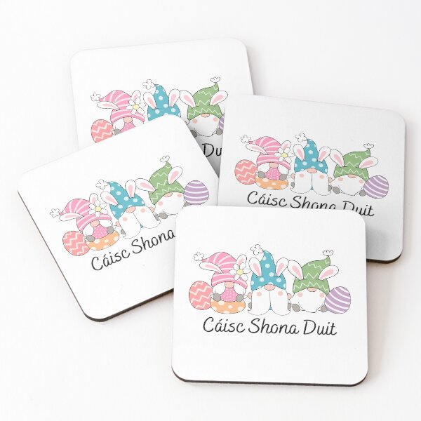 Item preview, Cáisc Shona Duit Gaeilge Happy Easter Cute Bunnies designed and sold by Irishprints.