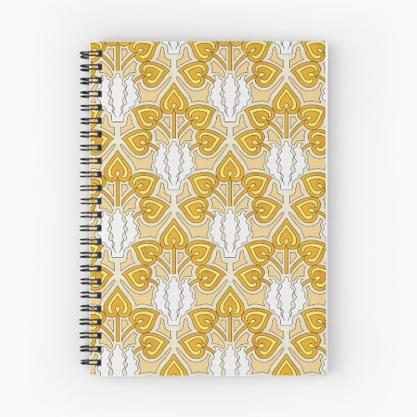 Item preview, Iris Flower Offset Pattern in Orange, Art Nouveau Floral Design designed and sold by MadfishDesigns.