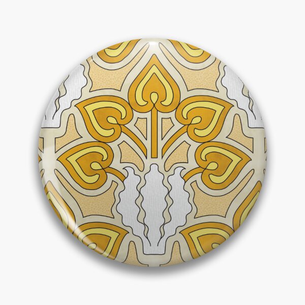 Item preview, Iris Flower Offset Pattern in Orange, Art Nouveau Floral Design designed and sold by MadfishDesigns.