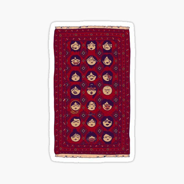 Item preview, Persian Rug Girls' Faces of the Women Life Freedom Revolution designed and sold by Drawingwind.