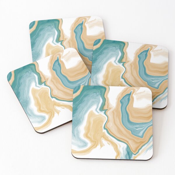 Item preview, Indigo and Gold Marble Cushion  designed and sold by LivVisuals.