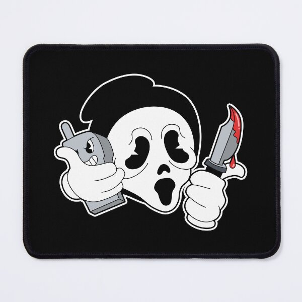 Item preview, Ghostface Scream Movie Rubber Hose Cartoon Cuphead Style designed and sold by larosilvart.