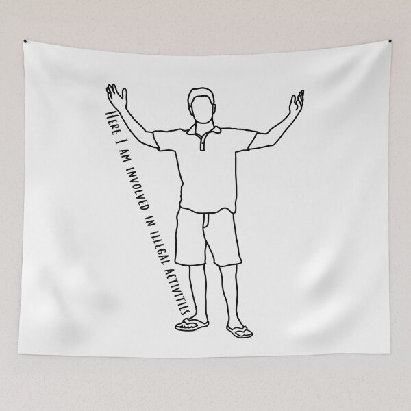 Item preview, Here I Am Involved In Illegal Activities designed and sold by beckahbrooks.