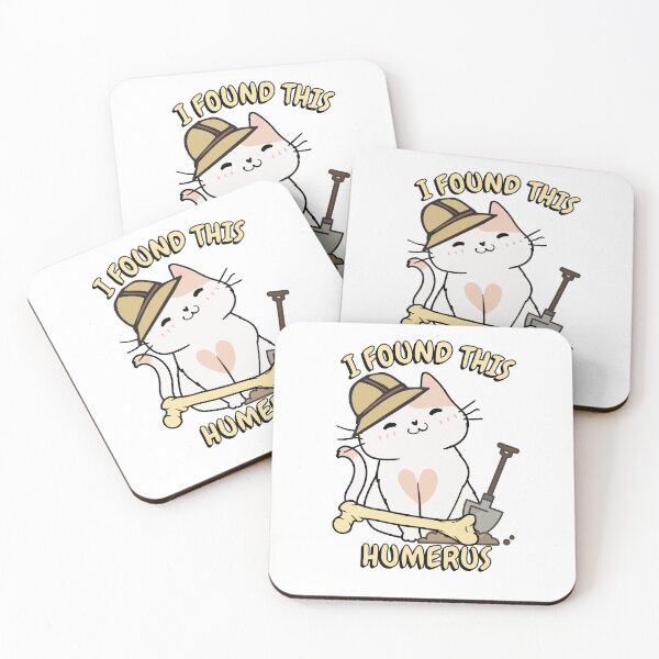 Item preview, Funny White Cat archaeologist found a bone designed and sold by Pet Station.