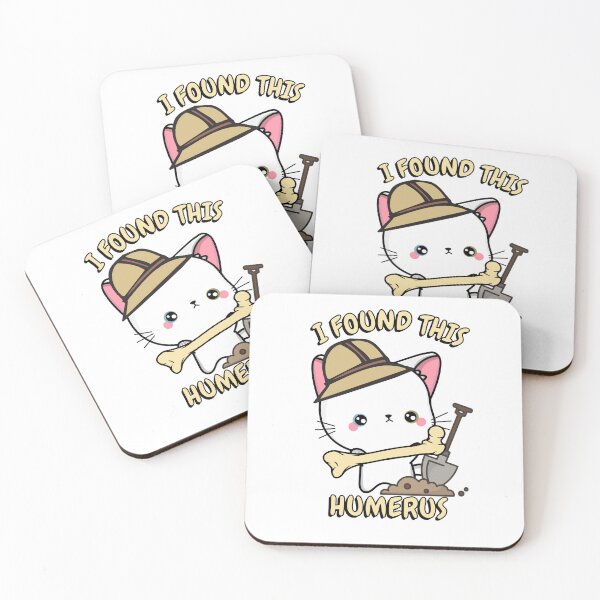 Item preview, Funny White Cat archaeologist found a bone designed and sold by Pet Station.