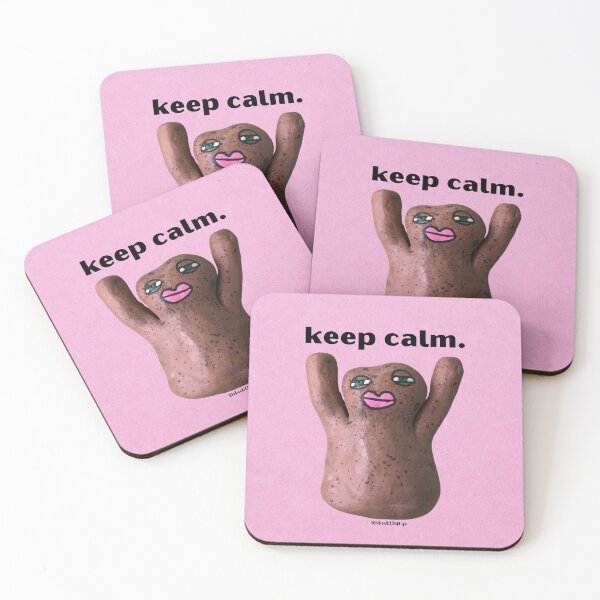 Item preview, Stay Calm, Mr. Blob, Aesthetic Dark Pink | lilsboobthangs designed and sold by lilsboobthangs.