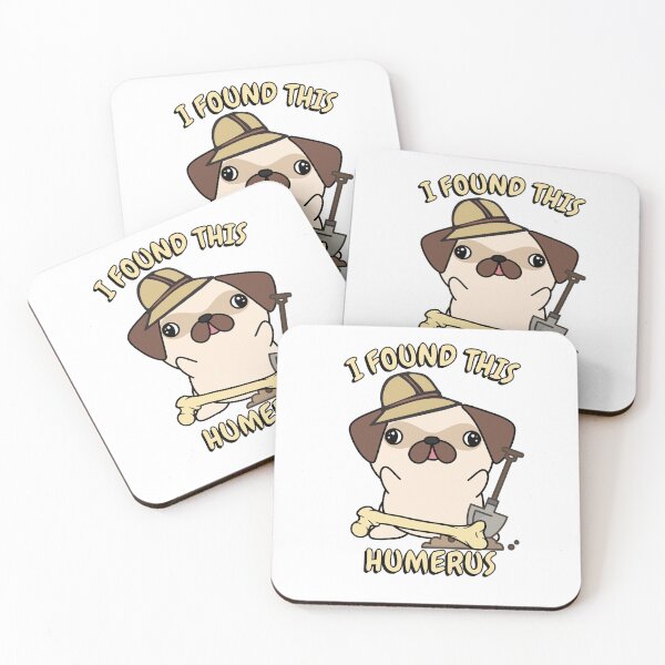 Item preview, Funny Pug archaeologist found a bone designed and sold by Pet Station.