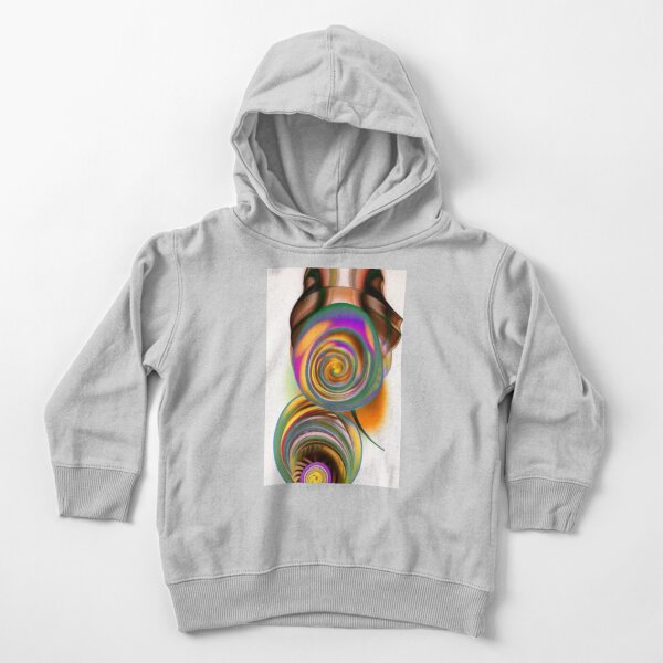 Spiral, helix, scroll, loop, snail, winding, anfraction, iridescent, vortex, gyre, rainbow Toddler Pullover Hoodie