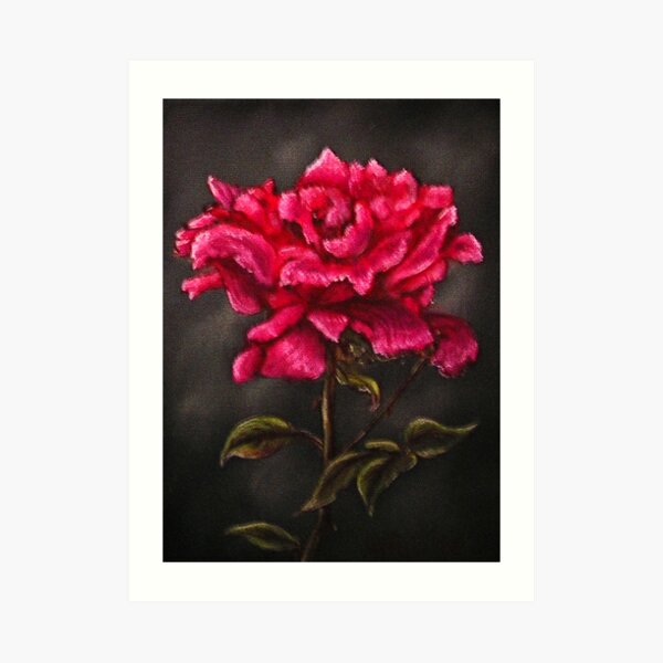 "Pink Rose" - Oil Painting Art Print