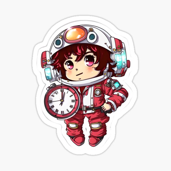 time traveling astronaut Sticker